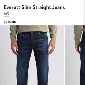 Men’s AG dark wash blue jeans size 31x34